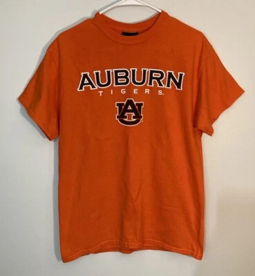 Auburn University T-shirt Medium Short Sleeve   Orange Tigers MV Sport Football - Image 1 of 4