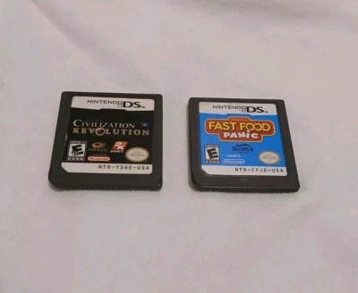 Sid Meier's Civilization Revolution for Nintendo DS & Fast Food Panic 2 Game Lot - Image 1 of 4