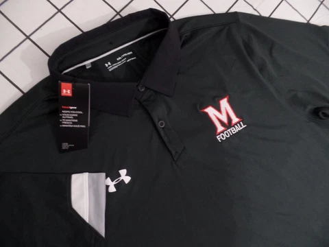 NEW Miami Of Ohio University FOOTBALL UNDER ARMOUR  POLO Golf Shirt Mens XXL Cover