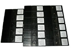 Cambrian to Devonian micro brachiopod fossil collection 30 slide mount specimens - Picture 1 of 4