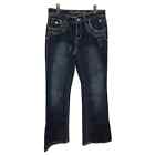 Justice Jeans ~ Girls Blinged Distressed Flared Jeans ~ Size 14 Regular