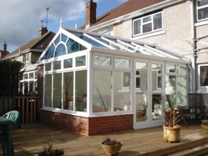 Gable End Conservatory including Durabase Steel base & Dwarf Walls (3mx3m) - Picture 1 of 5