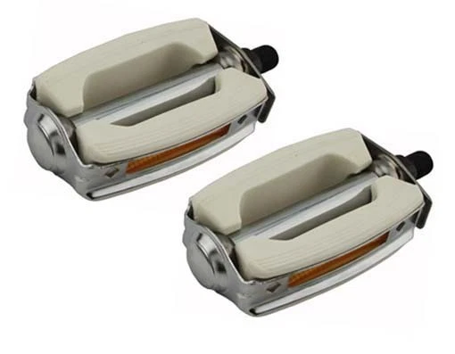 Pedales para bicicleta Krate 1/2" blanco y cromo Lowrider Choppers Beach Cruisers 202606 Foto 1 de 1
