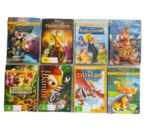 Disney DVD Bundle x 8 Kids Movies Bambi, Robin Hood, Dumbo, Fox & The Hound - Picture 1 of 5