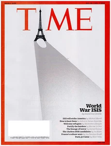 TIME Magazine November 30/Dec. 7, 2015 World War ISIS, Paris, Refugees, America - Imagen 1 de 1