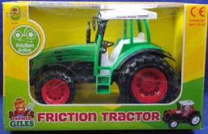NEW Large 10" Long Farmer GILES FARM TRACTOR in GREEN Color with FLOTATION TYRES - Picture 1 of 22