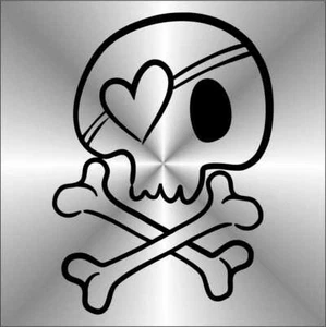adesivo prespaziato teschio punk moto car pre-spaced sticker decal calaveras - Imagen 1 de 1