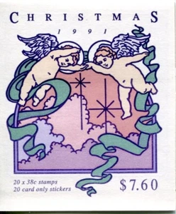 1991 Christmas - Stamp booklet Barcode 240103 Imperforate - Picture 1 of 3