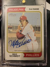 2023 Topps Heritage MIKE SCHMIDT Real One On Card Auto #74RO-MS Phillies SP RARE
