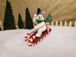 Enesco Treasury Of Christmas "Sleddin' Mr. Snowman" 1993 - Bild 1 von 8