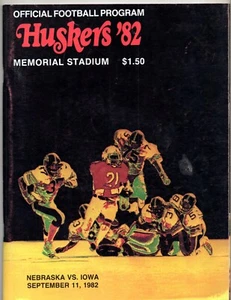 11. September 1982 Huskers Nebraska gegen Iowa College Football Programmbuch - Bild 1 von 1