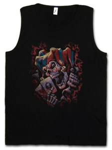 JOKER SKULL II TANK TOP - Schädel Dead Totenschädel Tattoo Art - Picture 1 of 1