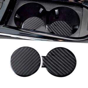 2Pcs Carbon Fiber Interior Water Cup Holder Pad Mat For Cadillac ATS 2013-2019 - Picture 1 of 10