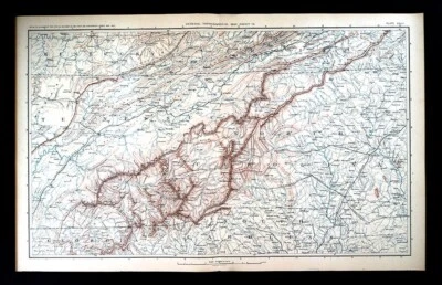 Civil War Map Tennessee North Carolina Smoky Mountains Ashville Knoxville GA SC - Image 1 of 4
