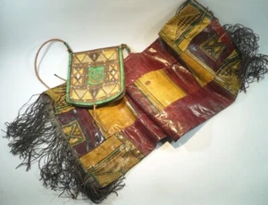 2 antike TUAREG TASCHEN Niger Kamelleder ? Handgefertigte Tribal Afrika Beduine - Bild 1 von 14