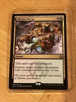 MTG Abrupt Decay The List - Guilds of Ravnica Guild Kits 57 Regular Rare - Image 1 of 4