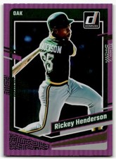 2023 Donruss Purple Holo Rickey Henderson #189 Oakland Athletics