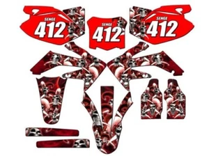 2008-2009 CRF 250 R JESTER Red Senge Graphics Kit Compatible with Honda - Picture 1 of 10
