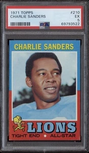 PSA 5 1971 TOPPS #210 CHARLIE SANDERS HOF RC SET REGISTRY - Bild 1 von 2
