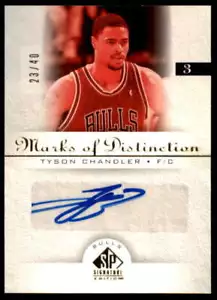 Tarjeta Tyson Chandler 2005-06 SP edición exclusiva marcas de distinción #TC - Imagen 1 de 2