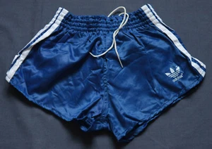 NEU Adidas Shorts D3 Vintage Retro Silky Nylon Glanz Sporthose 80er Gay Shiny - Bild 1 von 1