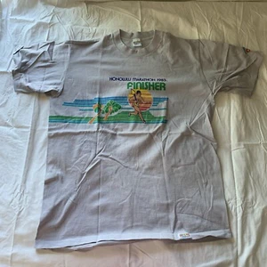 MAGLIETTE PAZZE VINTAGE HAWAII HONOLULU MARATHON 1983 T-shirt uomo punto singolo L - Foto 1 di 24