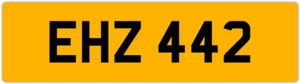 EHZ 442 E 3x3 DATELESS PRIVATE NUMBER PLATE EM EMM EMMA EVE EVA EUAN ERIC ELA ED - Picture 1 of 1