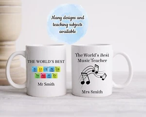 Personalisiertes Dankeschön Lehrergeschenke Becher Name Tasse Jahresende Schule Ruhestand - Bild 1 von 78