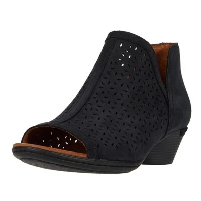 Cobb Hill Womens 11 M Black Zip Up Peep Toe Ankle Booties NIB XU4 - Image 1 of 4