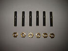 MG MGB Exhaust Manifold Studs and Brass Nuts Set of 6 new * UK FREEPOST *