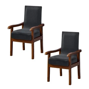 Fundas universales de sillón gris profundo para sillas de comedor fundas de sillas elásticas... - Imagen 1 de 6