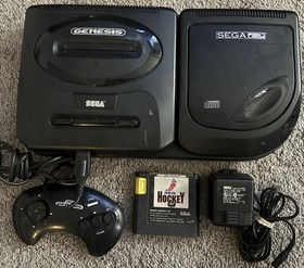 Sega CD Genesis Model 2 Console System MK-4102A With Sega Genesis Model 1 Consol
