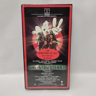 Sealed Ghostbusters II VHS 1989 Promo Screener Red Border Red Sticker Watermarks - Image 1 of 4
