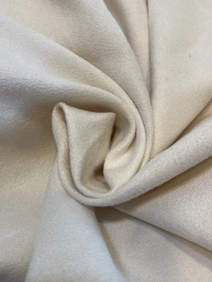 Vintage Faux Suede Fabric Cream Soft Sewing 3.5 yards x 60” W - Image 1 of 4