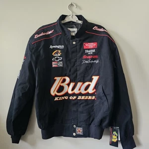 Chase Authentics Dale Earnhardt Jr. Jacket Men’s Size Large Budweiser Nascar 8 - Picture 1 of 17