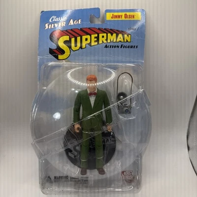FIGURA DE ACCIÓN CLÁSICA DE JIMMY OLSEN DE LA EDAD DE PLATA SUPERMAN DC DIRECT Nueva Caja Dañada Foto 1 de 4
