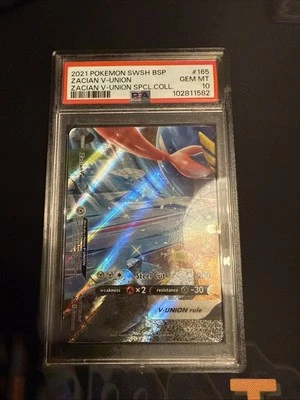 Pokemon 2021 PSA 10 Black Star Promo Zacian V-Union SWSH165 165 - Image 1 of 4