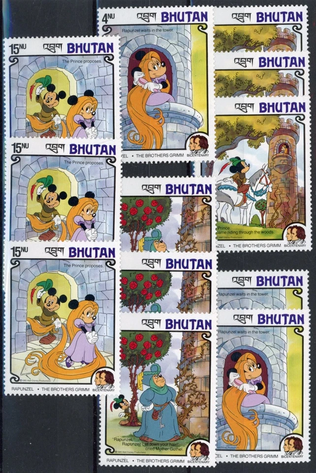 [82.903] Bután 1985: Disney - Buen lote estampillas muy finas MNH Foto 1 de 1