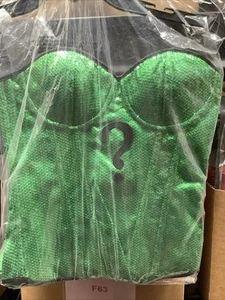 DC Comics Batman Villain Riddler Sequin Corset Cosplay Small - Picture 1 of 1