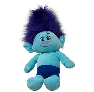 BUILD-A-BEAR Trolls World Tour Branch Blue 22" Plush Purple Hair 2019 Stuffed - Picture 1 of 7