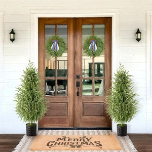 Weihnachtsschmuck - Weihnachtsbaum für draußen - 2er Pack 3FT Künstlicher Norfolk P - Bild 1 von 8