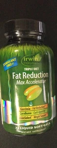 Irwin Naturals Triple-Diet Fat Reduction Max Accelerator 72 sgels exp 11/25+(Q4) - Picture 1 of 4