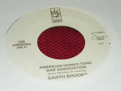 GARTH BROOKS: AMERICAN HONKY-TONK BAR ASSOCIATION/EVERYTIME IT RAINS, 45 4129 - Image 1 of 2