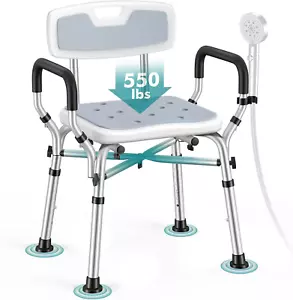 Duschsessellift für Senioren und Behinderte, 550 Lbs Duschstuhl für Innenschau - Bild 1 von 9