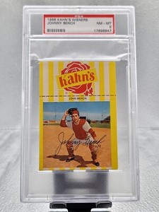 1968 Kahn’s Wieners Johnny Bench! PSA 8!