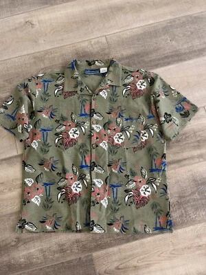 NEW JIMMY'Z Rare Vintage Shirt HAWAIIAN Size M -L *Read* Cotton S/S Olive Green - Image 1 of 4