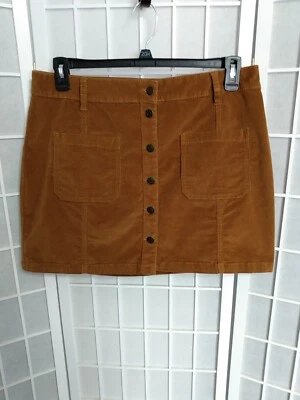 Falda Mudd Coñac Pana Abotonada Talla 17 Foto 1 de 4