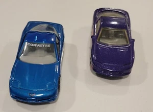 Matchbox 1- '96 Chevy Corvette blue and 1- '93 Chevy Camaro Z-28 purple 2 cars - Picture 1 of 12