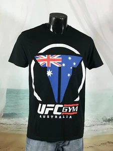 THROWDOWN Australia UFC Gym SHIRT Sz L Black 2-Sided 100% Cotton RARE - Picture 1 of 6