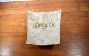 Vintage Art Deco Royal Haeger Gold Tweed Ashtray "USA 127" MCM 9" X 10" Retro - Picture 1 of 4